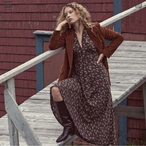 DOEN CHANSON DRESS IN NAVY ARBOR ROSE FLORAL